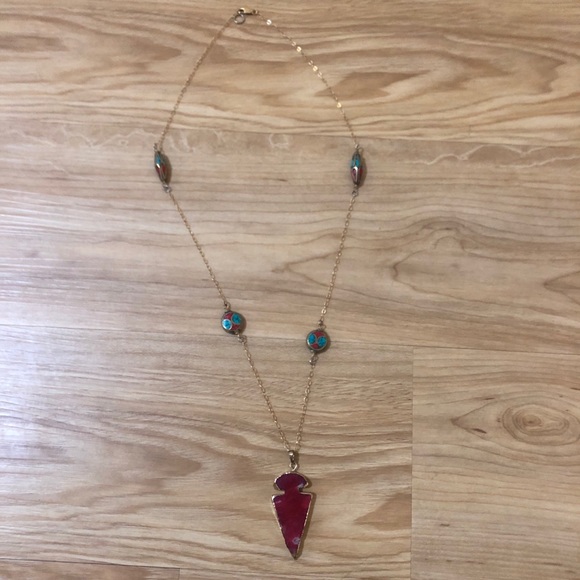Pink Anthropologie Arrowhead necklace - Picture 4 of 7